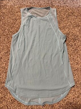 Lululemon Light Blue Mesh Athletic Tank Top